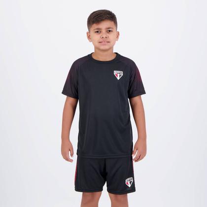 Imagem de Kit São Paulo Hero Escudo Juvenil Preto