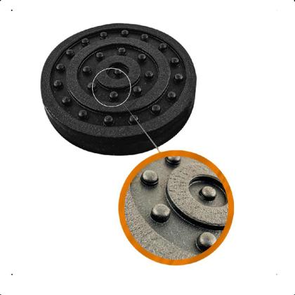 Imagem de Kit Sapata Borracha Elevador Automotivo 118mm Redonda Antiderrapante Alta Resistência Proteção Veículo Oficina com 4 Peças