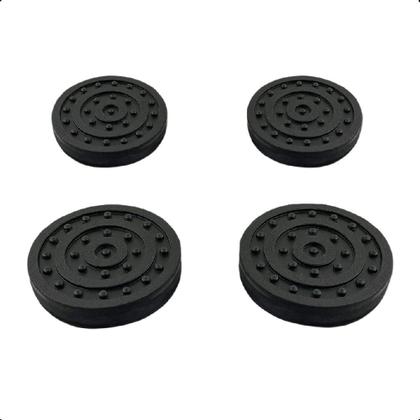 Imagem de Kit Sapata Borracha Elevador Automotivo 118mm Redonda Antiderrapante Alta Resistência Proteção Veículo Oficina com 4 Peças