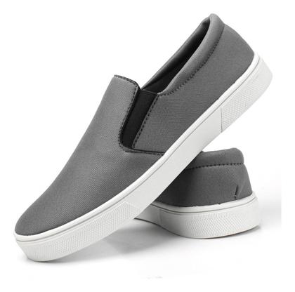 Imagem de Kit Sapatênis Masculino Slip On Preto Com Relogio Led Preto
