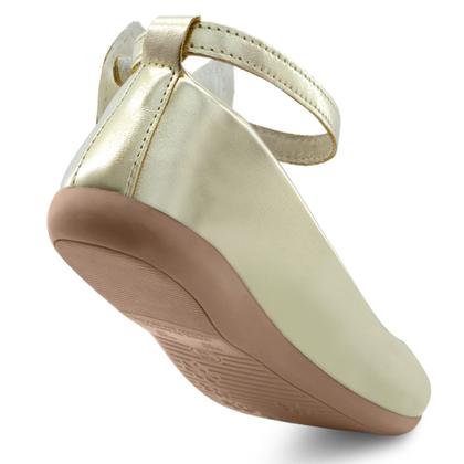 Imagem de Kit Sapatilha Infantil Menina Festa Gatatuya Com Bolsa Laço Feminina Boneca Dourada