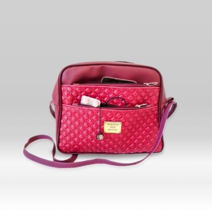 Imagem de Kit Sapatilha Mule Napa Rose Laço 35 E Bolsa Fashion Vinho