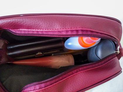 Imagem de Kit Sapatilha Mule Napa Rose Laço 35 E Bolsa Fashion Vinho