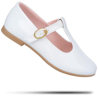 Imagem de Kit Sapatilha Social Boneca Retrô com Bolsa Tiracolo Cetim e Laço