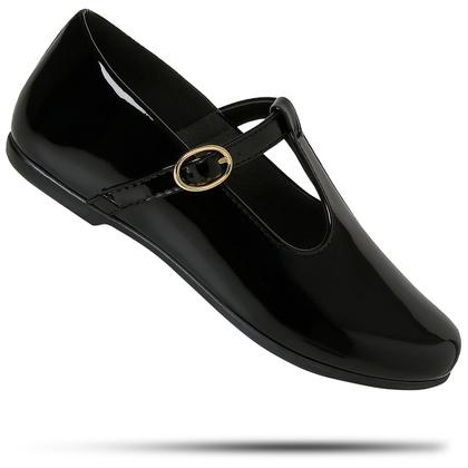 Imagem de Kit Sapatilha Social Boneca Retrô com Bolsa Tiracolo Cetim e Laço