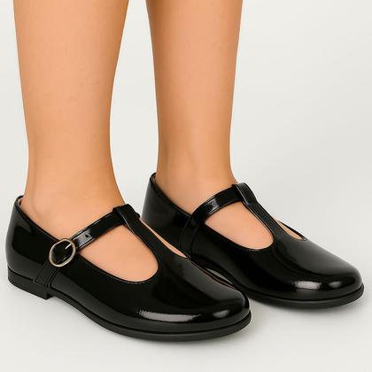 Imagem de Kit Sapatilha Social Boneca Retrô com Bolsa Tiracolo Cetim e Laço