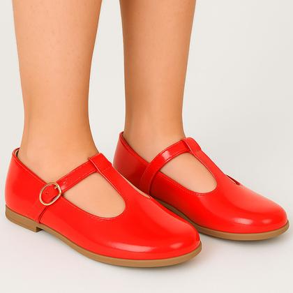 Imagem de Kit Sapatilha Social Boneca Retrô com Bolsa Tiracolo Cetim e Laço