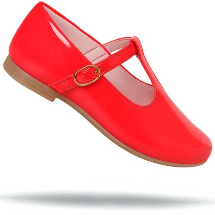 Imagem de Kit Sapatilha Social Boneca Retrô com Bolsa Tiracolo Cetim e Laço