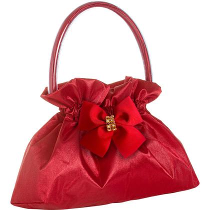 Imagem de Kit Sapatilha Social Boneca Retrô com Bolsa Tiracolo Cetim e Laço