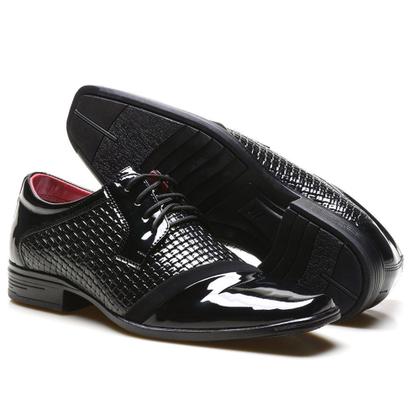 Imagem de Kit Sapato Masculino 3 Pares em Verniz Super Confortáveis e Estilosos