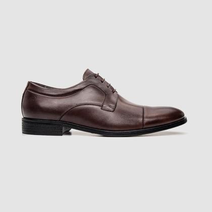 Imagem de Kit Sapato Masculino Marrom Com Cinto Casual Estilo Derby Confortável Clássico Qualidade Sofisticação E Estilo Zapattero
