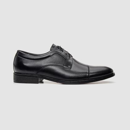 Imagem de Kit Sapato Masculino Preto Com Cinto Casual Estilo Derby Confortável Clássico Qualidade Sofisticação E Estilo Zapattero
