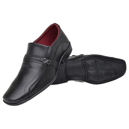 Imagem de Kit Sapato Masculino Social Preto Com Relogio e Cinto