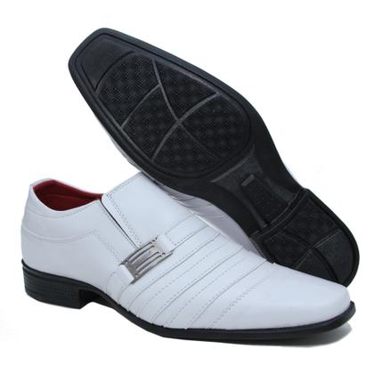 Imagem de Kit Sapato Social Branco masculino + Cinto Social Branco