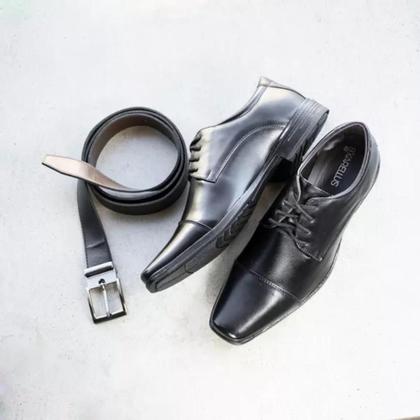 Imagem de Kit Sapato Social Masculino Com Cinto material ecológico