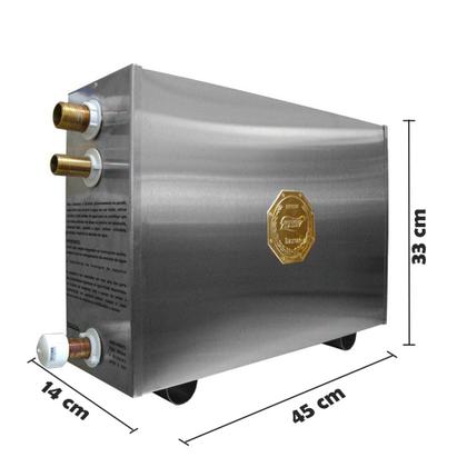 Imagem de Kit Sauna Impercap 12kw 220 Bif + Tubo + Luminária + Cesto