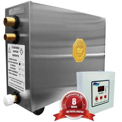 Imagem de Kit Sauna Impercap 6kw 380 Trif + Tubo + Luminária + Cesto - até 7,5m³