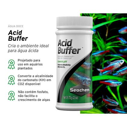 Imagem de Kit Seachem Alkaline Buffer 70g e Acid Buffer 70g para Regular pH
