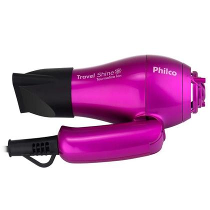 Imagem de Kit Secador de Cabelo + Chapinha Philco Travel Shine com Nécessaire Bivolt