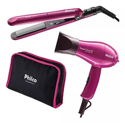 Imagem de Kit Secador e Chapinha de Viagem - Philco Travel Shine