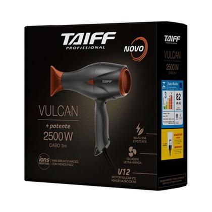 Imagem de Kit - secador prof. taiff vulcan íons v12 2500w 220v + escova proart metalica laranja 15mm epm07b