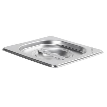 Imagem de Kit Seis Cubas Gastronomica Padrão Gn 1/6 100mm Inox sem Alça Com tampa Weck