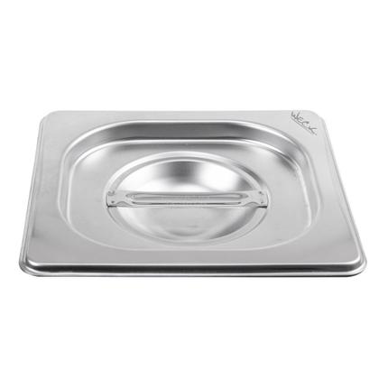 Imagem de Kit Seis Cubas Gastronomica Padrão Gn 1/6 150mm Inox sem Alça Com tampa Weck