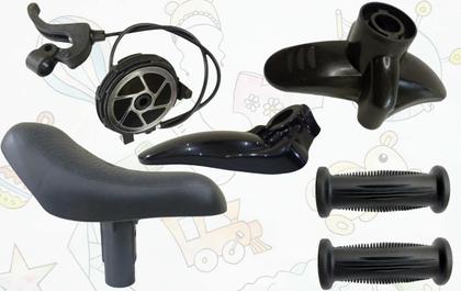 Imagem de Kit Selim, Para-Lamas, Punho Freio P/Bicicleta Aro 12 Nathor
