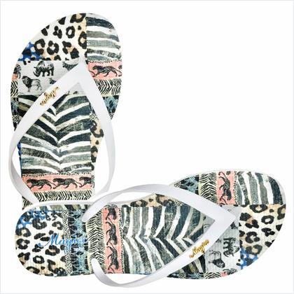 Imagem de Kit Selva Feminino Animal Print com Bolsa, Necessaire e Chinelo, Magicc