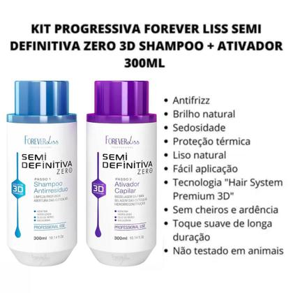 Imagem de Kit Semi Definitiva 300ml + Btx Zero 150g Forever Liss