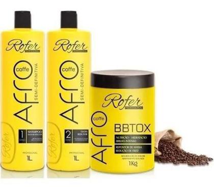 Imagem de Kit Semi Definitiva Afro Rofer Profissional 2x500ml