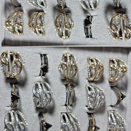 Imagem de Kit Semi Joias 120 pçs Folheados DOURADO e PRATA Feminino