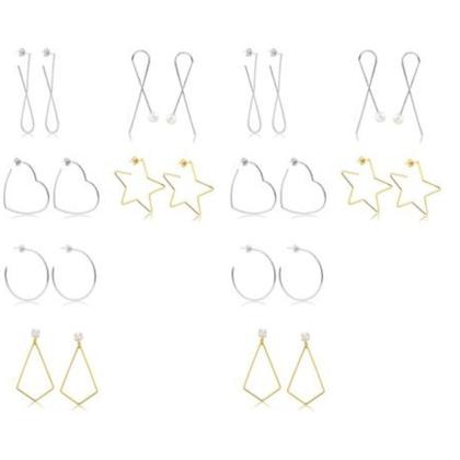 Imagem de Kit Semi Joias 120 pçs Folheados DOURADO e PRATA Feminino