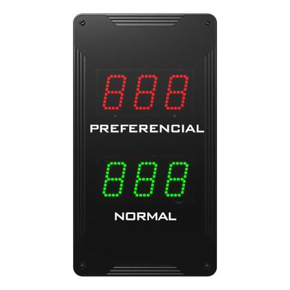 Imagem de Kit Senha Preferencial - Painel de Senha Duplo + 2 Dispensadores Manual de Senhas + Acessórios