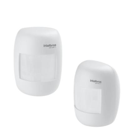 Imagem de Kit Sensor de Presença Intelbras IVP 3000 CF 2 Unidades Com Fio, 115º e Imune a Falsos Alarmes