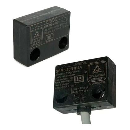 Imagem de Kit Sensor Magnético WEG SSM5-30R1P2A + Atuador Magnético de Segurança WEG ASSM5-30RP NR12