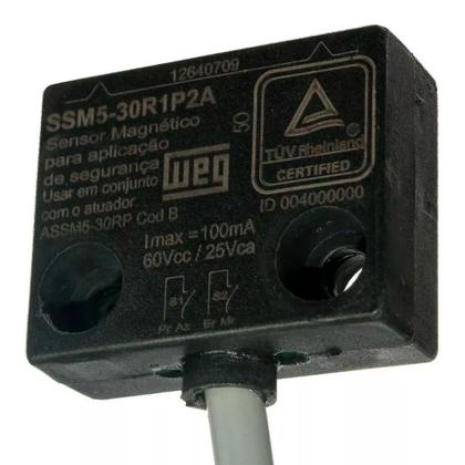 Imagem de Kit Sensor Magnético WEG SSM5-30R1P2A + Atuador Magnético de Segurança WEG ASSM5-30RP NR12