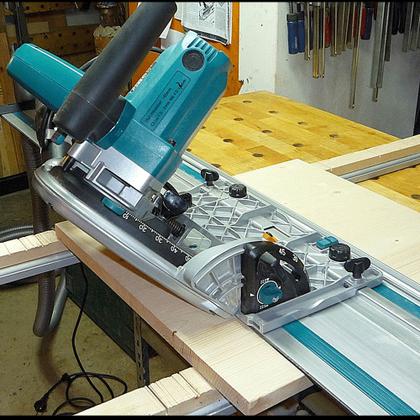 Imagem de Kit Serra Circular SP6000J Makita e 3 Trilhos de 1m e Coletor e Conjunto Ângulo