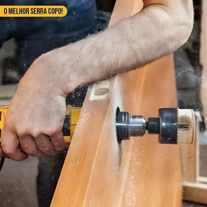 Imagem de Kit Serra Copo Para Madeira, Gesso e PVC - Qualidade Superior