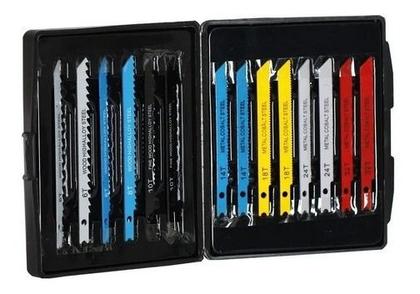 Imagem de Kit Serra Tico Tico 500w + 14 Lâminas Madeira Metal Tssaper 110v