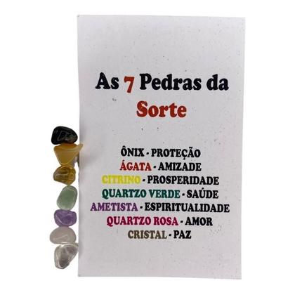 Imagem de Kit Sete Pedras Roladas Da Sorte Mini 1 Cm