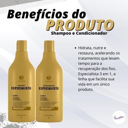 Imagem de Kit Sh + Cond Especialista 3 em 1 Tratamento Profissional 1L