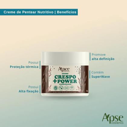 Imagem de Kit Sh, Cond, Másc PH, Creme +Crespo e Blend de Óleos Apse