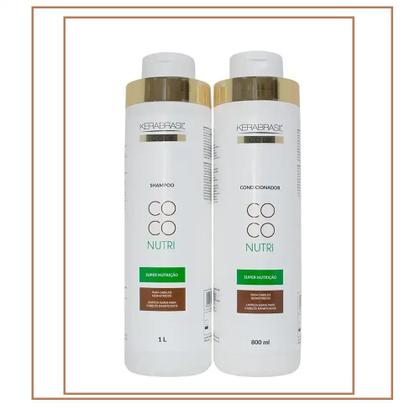 Imagem de Kit Shampoo 1l + Condicionador 800ml Coco Nutri Kerabrasil