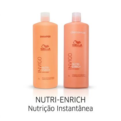 Imagem de Kit Shampoo 1L e Condicionador 1L Invigo Nutri Enrich Wella