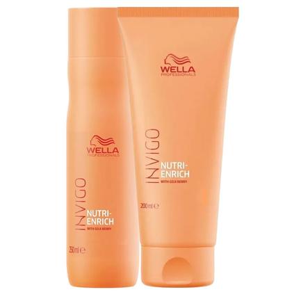 Imagem de Kit Shampoo 250ml E Condicionador 200ml Wella Invigo Nutri Enrich