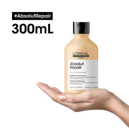 Imagem de Kit Shampoo 300ml Condicionador 200ml Absolut Repair Loreal para cabelos danificados