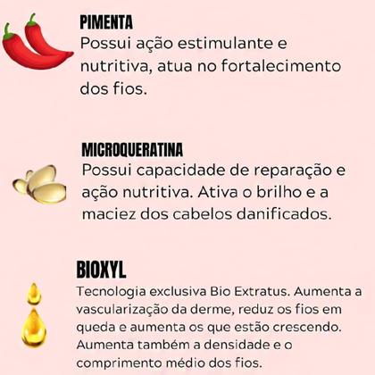 Imagem de Kit Shampoo 350ml + Condicionador 350ml + Máscara 250g Força com Pimenta - Bioextratus