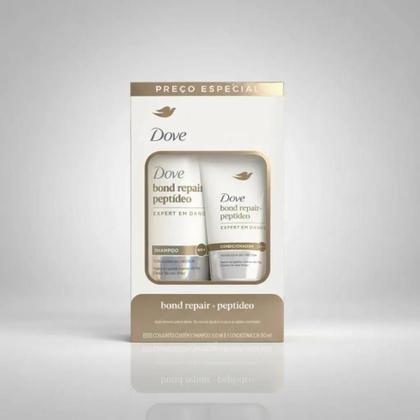 Imagem de Kit Shampoo 350ml e Condicionador 150ml Bond Repair + Peptídeo Dove
