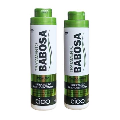Imagem de Kit Shampoo 800ml e Condicionador 750ml Tratamento Babosa Eico